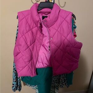 Pink Quilted ladies/ junior Vest